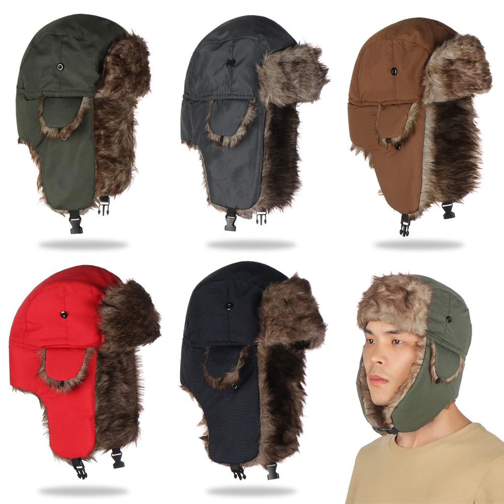 고품질 귀덮개 트래퍼 겨울 모자 캐주얼 러시아 우샨카  - Winter Trapper Hat 리뷰 및 가격