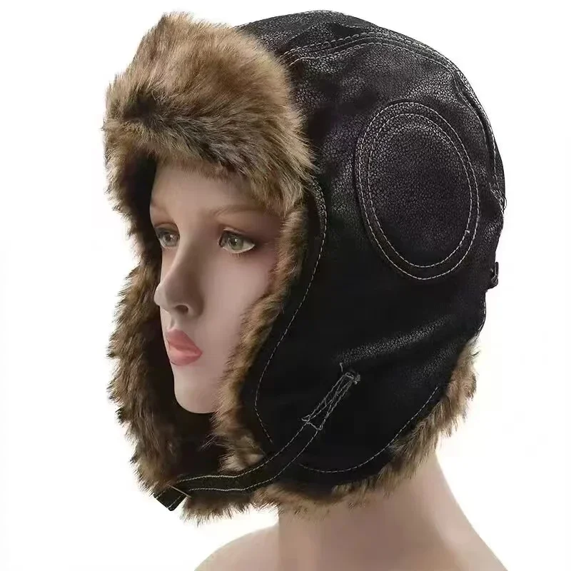 가죽 스노우윈트 캡 귀덮개 방풍 따뜻한 레이펑 모자 겨 - Winter Trapper Hat 리뷰 및 가격