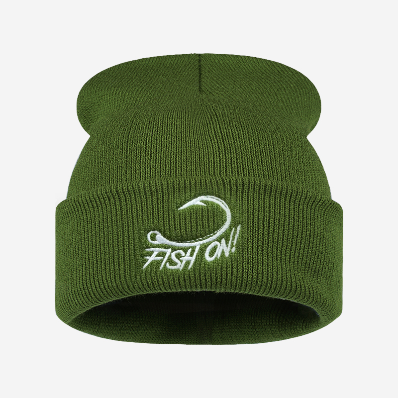 야외 낚시꾼을 위한 자수 비니, 낚시 바늘 장식 니트  - Beanie Cuffed Knit 리뷰 및 가격