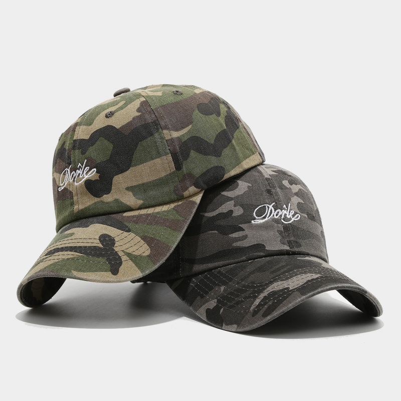 자수 레터링이 있는 위장 야구 모자, 조절 가능한 유니 - Dad Hat Cotton 리뷰 및 가격